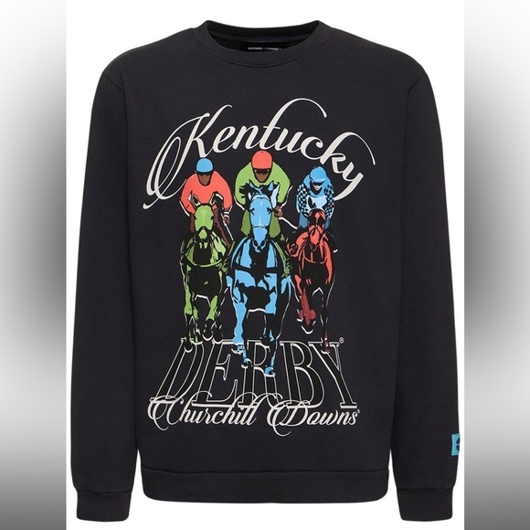 NWT Homme + Femme Churchill Downs Crewneck Black - Picture 1 of 5
